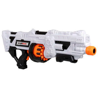 Бластер FunMax А74 электрический с барабаном 12 выстрелов 36 снарядов 1TOY Т24251 1